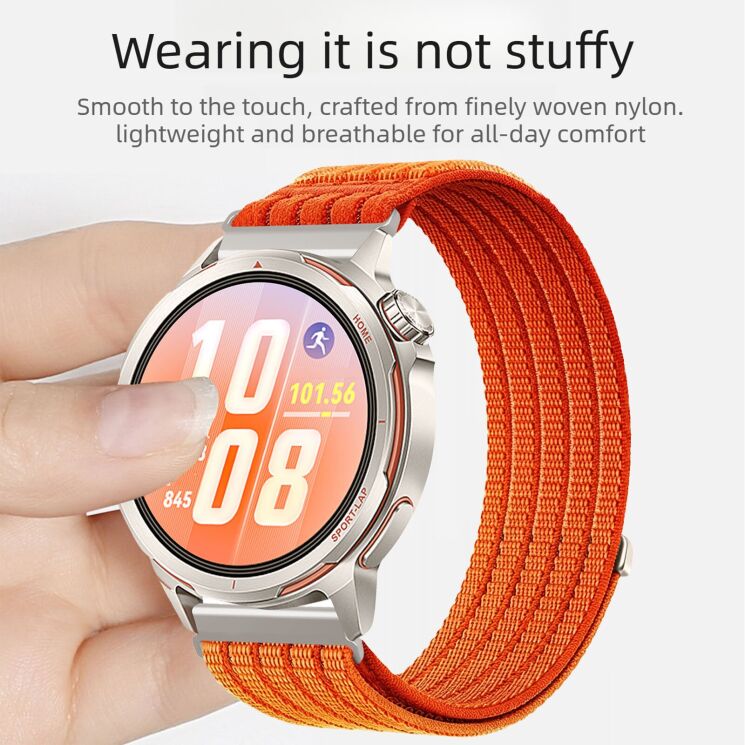 Ремешок Deexe Soft Weave для часов с шириной крепления 20мм - Orange: фото 3 из 5