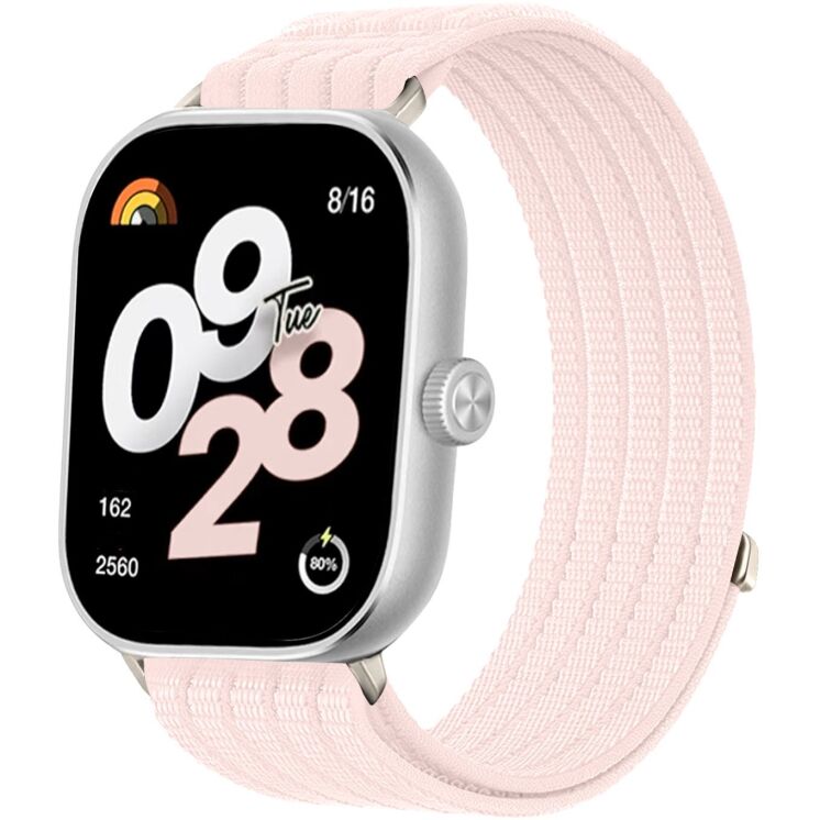 Ремешок Deexe Soft Weave для Xiaomi Redmi Watch 4 / Watch 5 / Watch 6 / Mi Smart Band 8 Pro / Band 9 Pro - Pink: фото 2 из 5