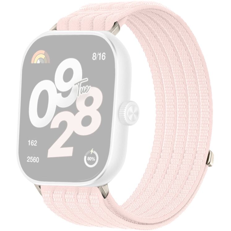 Ремешок Deexe Soft Weave для Xiaomi Redmi Watch 4 / Watch 5 / Watch 6 / Mi Smart Band 8 Pro / Band 9 Pro - Pink: фото 1 из 5