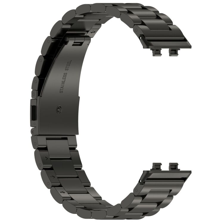 Ремешок Deexe Stainless Steel для Huawei Band 11 Pro / Band 11 - Black: фото 4 из 10