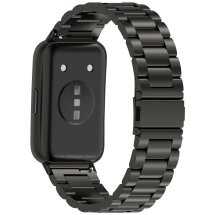 Ремешок Deexe Stainless Steel для Huawei Band 11 Pro / Band 11 - Black: фото 1 из 10