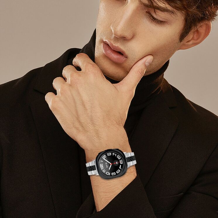 Ремешок Deexe Stainless Steel QuickFit для Samsung Galaxy Watch Ultra (2025) - Gold: фото 5 из 7