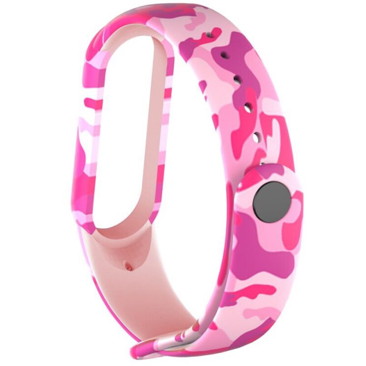 Ремешок Deexe Style Strap для Xiaomi Mi Band 5 / Mi Band 6 - Pink/Camouflage: фото 3 из 5