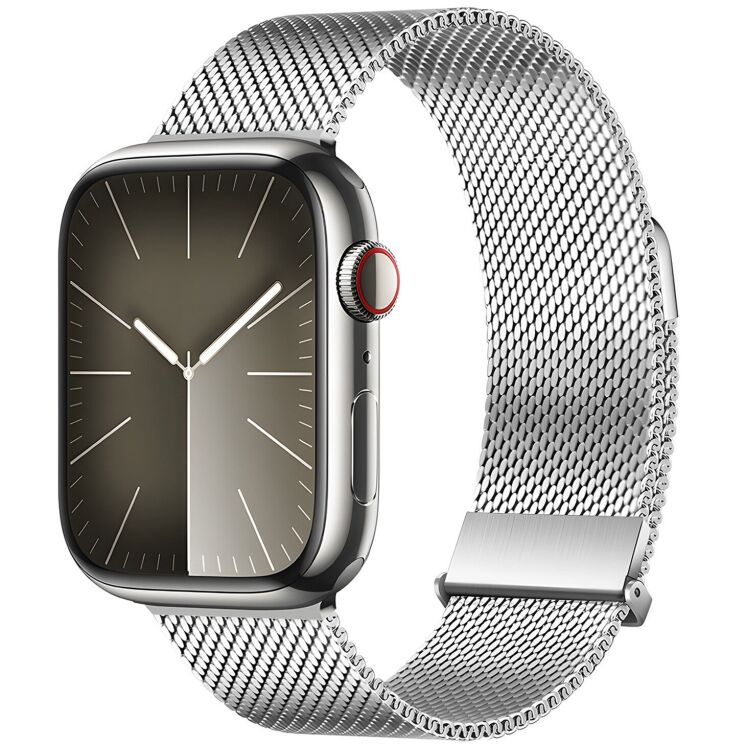 Ремешок DUX DUCIS Milanese Pro для Apple Watch 49 / 46 / 45 / 44 / SE 44 / 42 (Series 1-3) / Ultra / Ultra 2 / Ultra 3 - Silver: фото 2 из 12