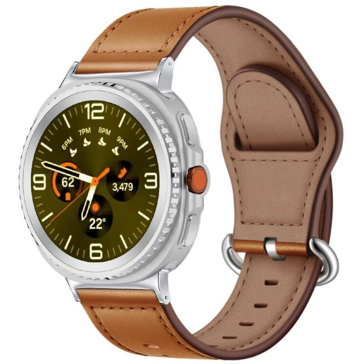 Ремінець KALEBOL Classic Strap для Samsung Galaxy Watch 8 (40/44mm) / 8 Classic - Brown: фото 2 з 7