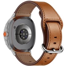 Ремінець KALEBOL Classic Strap для Samsung Galaxy Watch 8 (40/44mm) / 8 Classic - Brown: фото 1 з 7