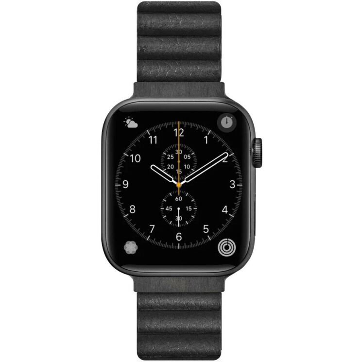 Ремешок LAUT NOVI LUXE для Apple Watch 46 / 45 / 44 / SE 44 / 42 (Series 1-3) / Ultra / Ultra 2 (L_AWL_NL_BK) - Black: фото 2 из 7