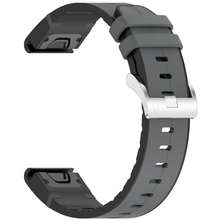 Ремінець Reframe Leather Coated для годинників Garmin з шириною кріплення QuickFit 20mm - Grey: фото 2 з 7