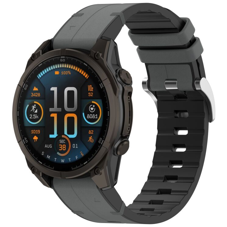Ремінець Reframe Leather Coated для годинників Garmin з шириною кріплення QuickFit 20mm - Grey: фото 4 з 7
