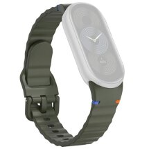 Ремешок Reframe Wavy Pattern для Xiaomi Mi Smart Band 8 / 9 / 10 - Army Green: фото 1 из 12