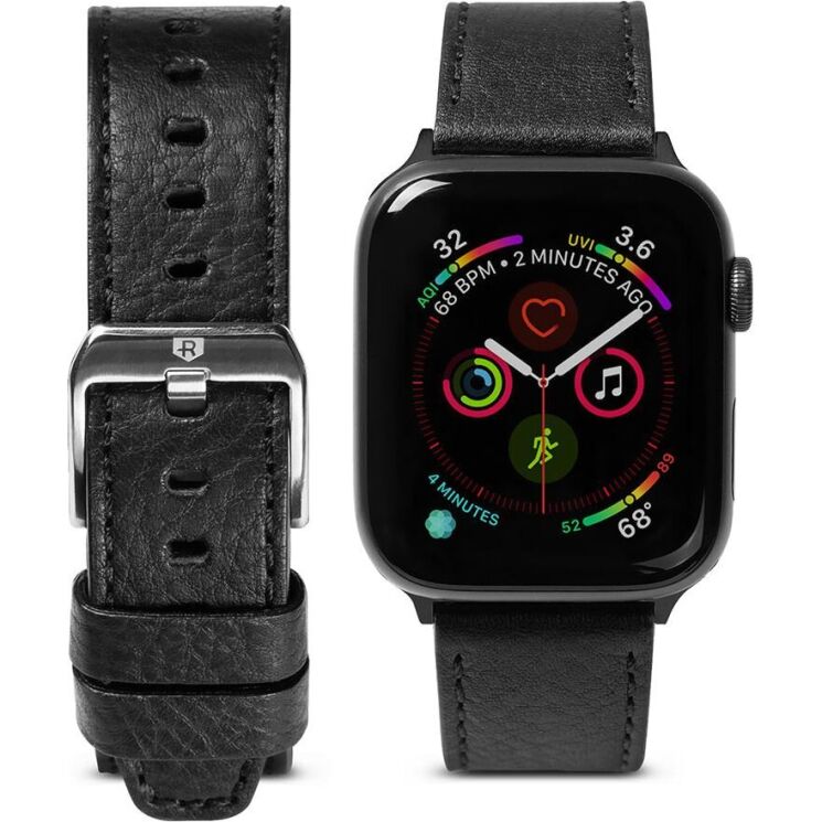 Ремешок Ringke Leather One Classic для Apple Watch 42 (Series 10/11) / 41 / 40 / SE 40 / 38 (8809785456918) - Black: фото 1 из 11