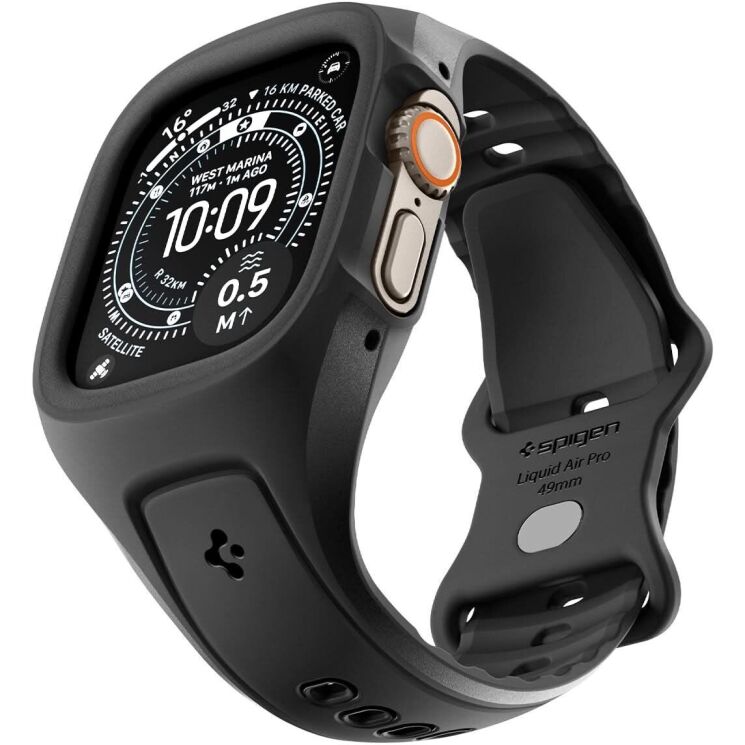 Ремінець Spigen Liquid Air Pro для Apple Watch Ultra / Ultra 2 / Ultra 3 (49mm) ACS05463 - Black: фото 3 з 17