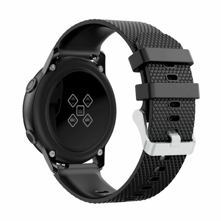 Ремінець UniCase Rhombus Texture для Samsung Watch Active / Active 2 40mm / Active 2 44mm - Black: фото 2 з 3
