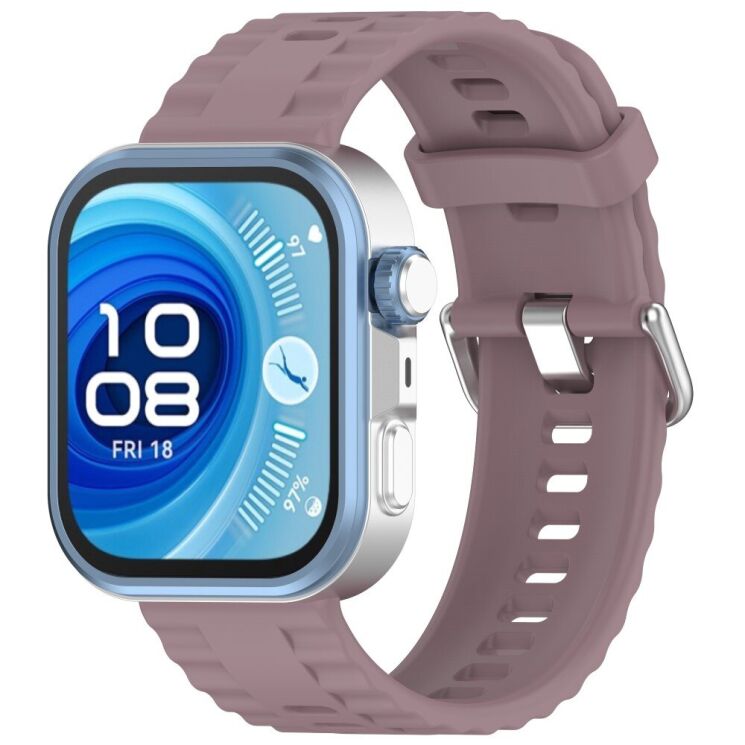 Ремешок UniCase Silicone Strap для Huawei Watch Fit 3 / Fit 4 / Fit 4 Pro - Plum: фото 3 из 7