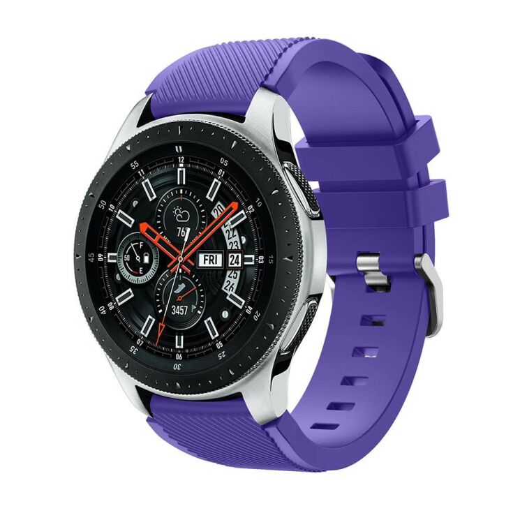 Ремешок UniCase Twill Texture для Samsung Galaxy Watch 46mm / Watch 3 45mm / Gear S3 - Purple: фото 1 из 6