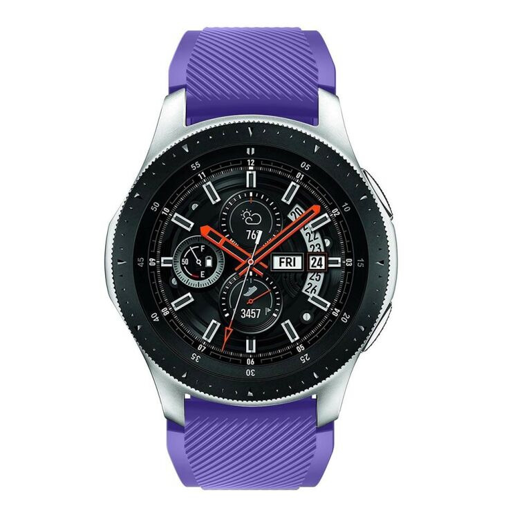 Ремешок UniCase Twill Texture для Samsung Galaxy Watch 46mm / Watch 3 45mm / Gear S3 - Purple: фото 4 из 6