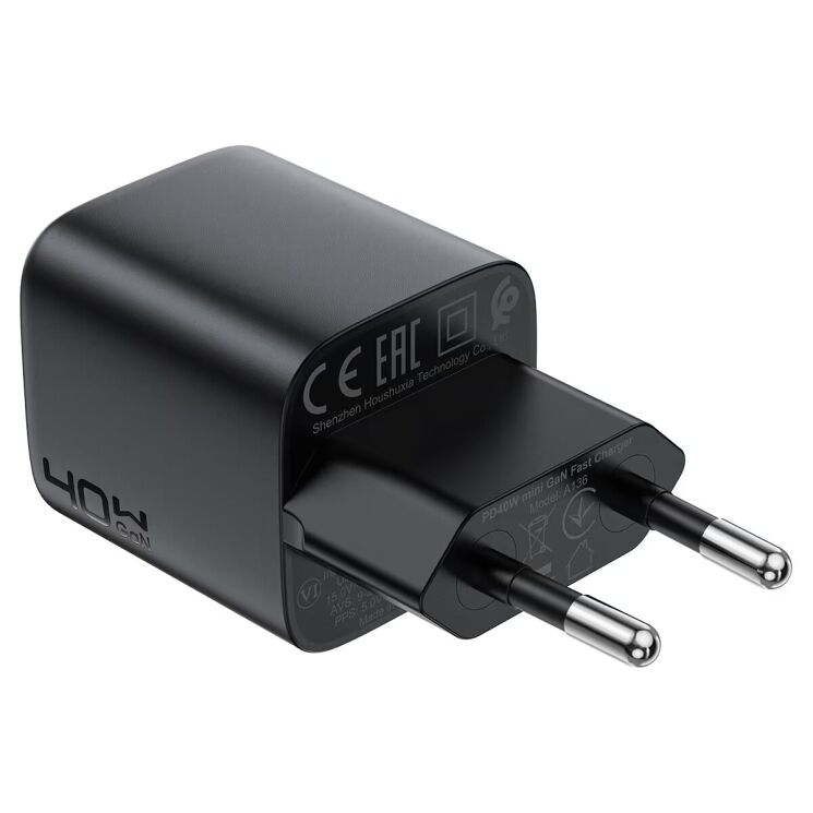 Сетевое зарядное устройство ACEFAST A136 PD40W (Type-C) - Black: фото 4 из 10