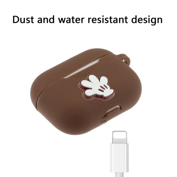 Силиконовый чехол Deexe 3D Cartoon для AirPods Pro - Brown Hand: фото 4 из 8