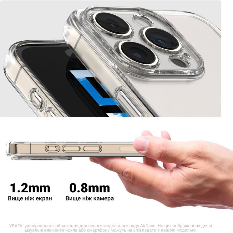 Силиконовый (TPU) чехол ArmorStandart Air Series для Google Pixel 10 Pro XL - Transparent: фото 4 из 6