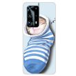Силиконовый (TPU) чехол Deexe Life Style для Huawei P40 - Cat (256824K)
