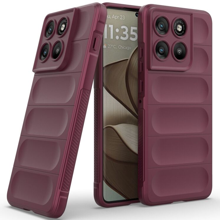 Силиконовый (TPU) чехол Deexe Terra Case для Motorola Edge 70 - Wine Red: фото 2 из 6