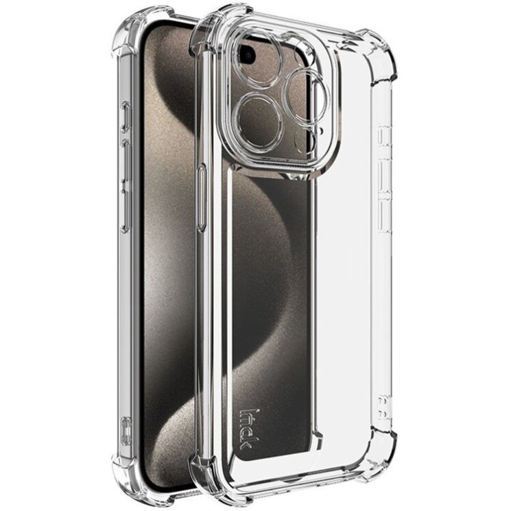 Силиконовый (TPU) чехол IMAK UX-4 Series для Apple iPhone 15 Pro - Transparent: фото 1 из 9