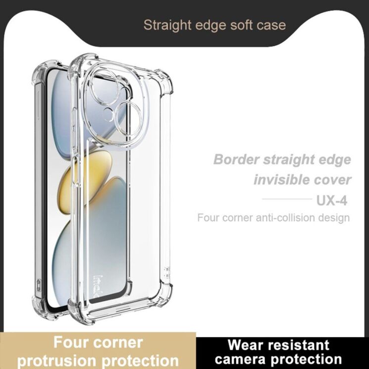 Силиконовый (TPU) чехол IMAK UX-4 Series для TECNO Spark Go 1 - Transparent: фото 5 из 14