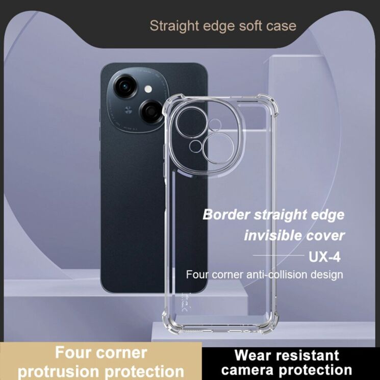 Силиконовый (TPU) чехол IMAK UX-4 Series для TECNO Spark Go 1 - Transparent: фото 3 из 14