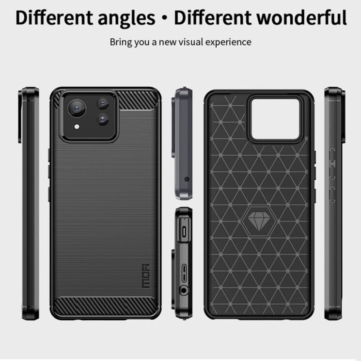 Силиконовый (TPU) чехол MOFI Carbon Fiber для ASUS Zenfone 11 Ultra - Red: фото 9 из 10