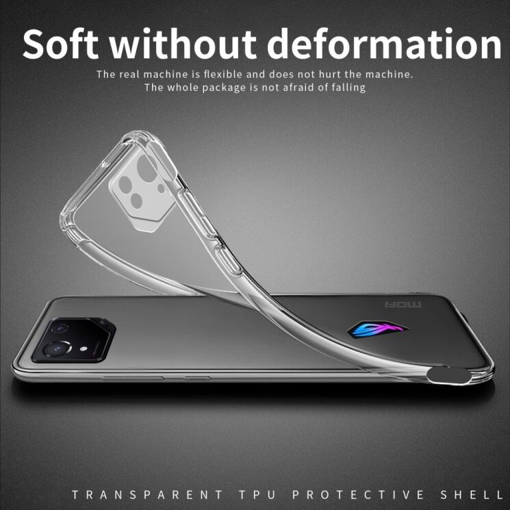 Силиконовый (TPU) чехол MOFI Thin Guard для ASUS ROG Phone 8 - Transparent: фото 4 из 11