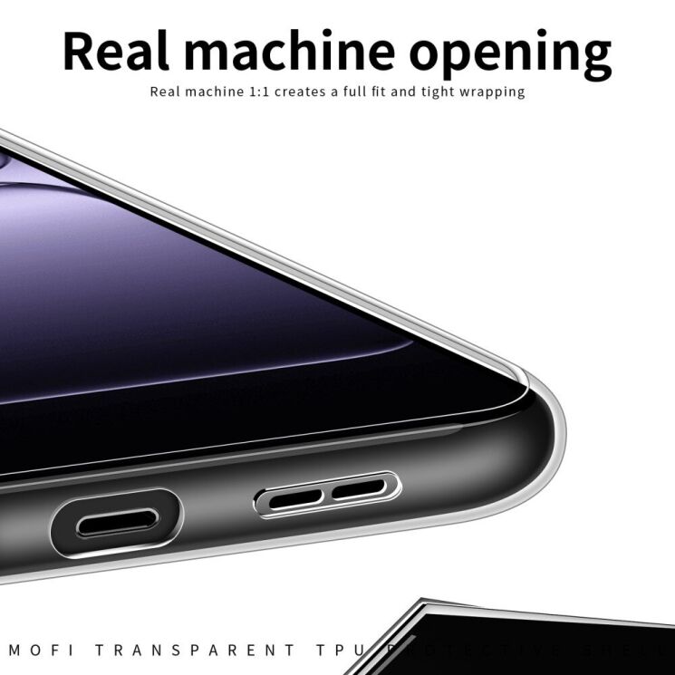 Силиконовый (TPU) чехол MOFI Thin Guard для OnePlus 13T - Transparent: фото 8 из 10