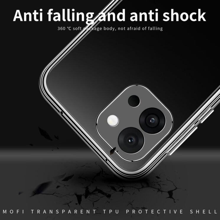 Силиконовый (TPU) чехол MOFI Thin Guard для OnePlus 13T - Transparent: фото 9 из 10