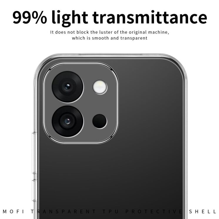 Силиконовый (TPU) чехол MOFI Thin Guard для OnePlus 13T - Transparent: фото 4 из 10
