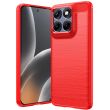 Силиконовый (TPU) чехол UniCase Carbon для Motorola Edge 70 Fusion - Red (409509R)