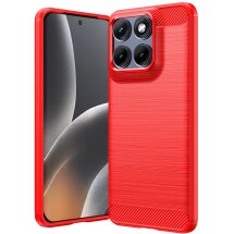 Силиконовый (TPU) чехол UniCase Carbon для Motorola Edge 70 Fusion - Red: фото 1 из 9