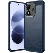 Силиконовый (TPU) чехол UniCase Carbon для Xiaomi Redmi Note 17 - Blue: фото 1 из 9