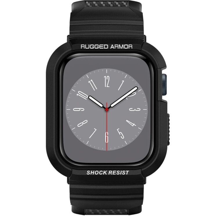 Защитный чехол Spigen (SGP) Rugged Armor Pro (FW) для Apple Watch 41 mm (7 / 8 / 9 Series) - Black: фото 5 из 18