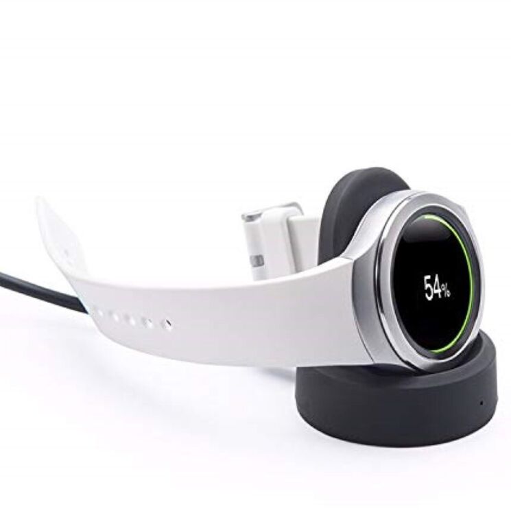 Зарядний пристрій Deexe Wireless Charging Cradle для Samsung Galaxy Watch 46mm / Watch 42mm / Gear S2 / Gear S3 - Black: фото 2 з 5