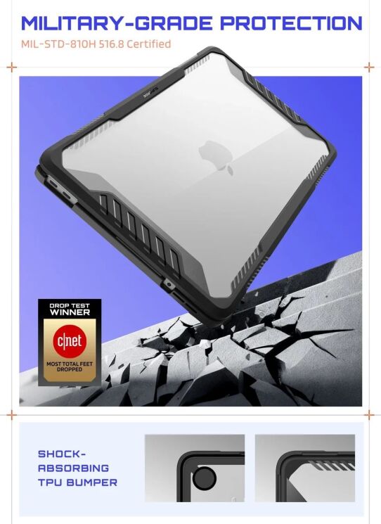 Захисна накладка Supcase Unicorn Beetle Case для MacBook Neo (2026) 843439161412 - Transparent Black: фото 6 з 10