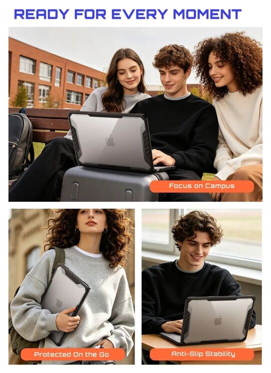 Захисна накладка Supcase Unicorn Beetle Case для MacBook Neo (2026) 843439161412 - Transparent Black: фото 10 з 10