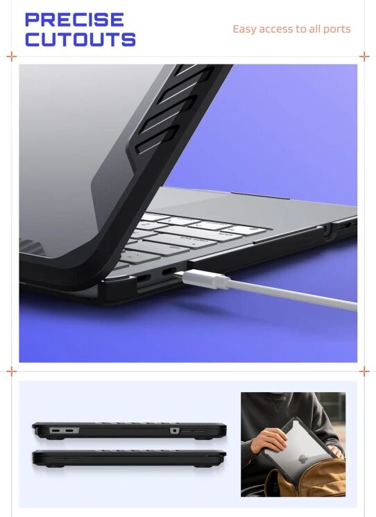 Захисна накладка Supcase Unicorn Beetle Case для MacBook Neo (2026) 843439161412 - Transparent Black: фото 9 з 10