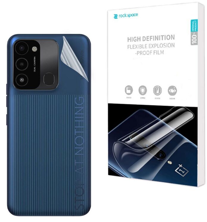 Защитная пленка на заднюю панель RockSpace Explosion-Proof SuperClear для Tecno Spark Go 2022 (KG5m): фото 1 из 9