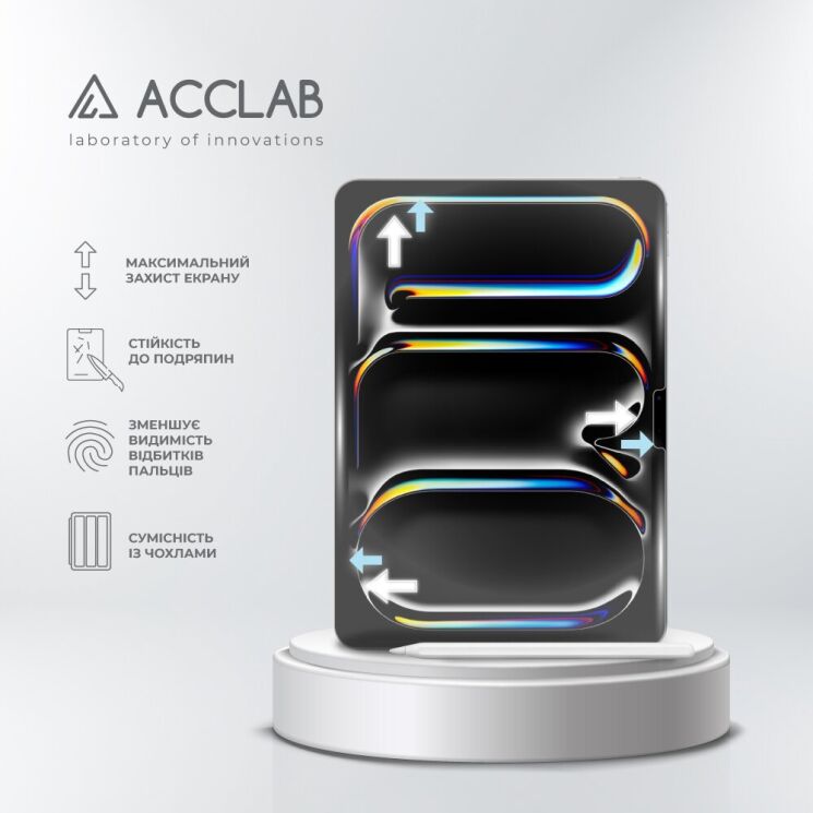 Захисне скло ACCLAB Tempered Glass для Apple iPad Pro 13 (2024): фото 4 з 7