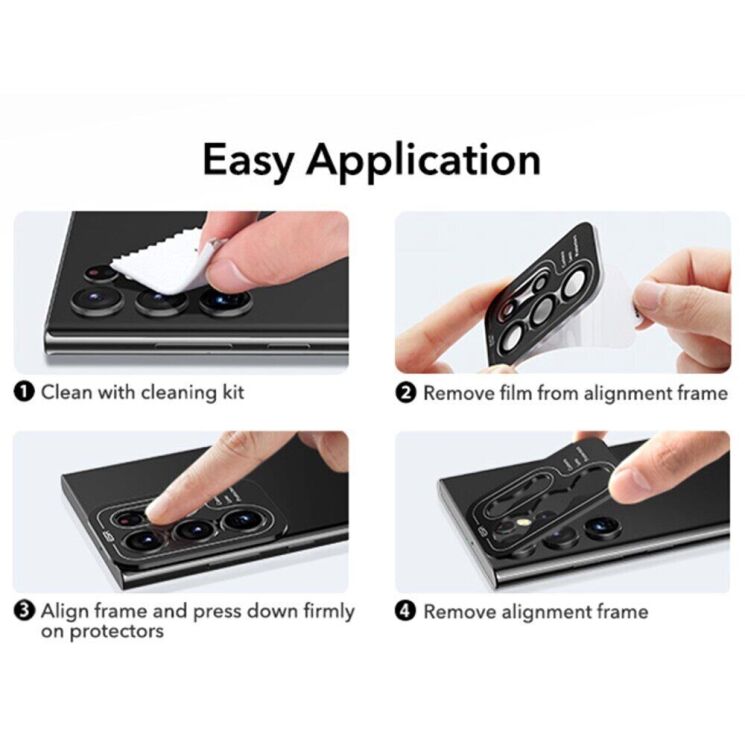 Защитное стекло ESR Camera Lens для Samsung Galaxy S23 Ultra (S918) - Clear: фото 10 из 10