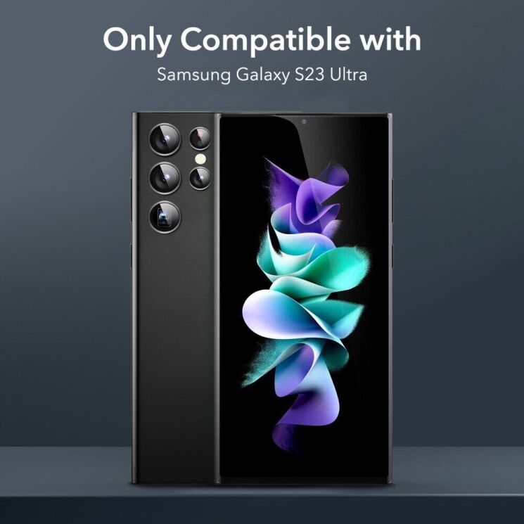 Защитное стекло ESR Camera Lens для Samsung Galaxy S23 Ultra (S918) - Clear: фото 3 из 10