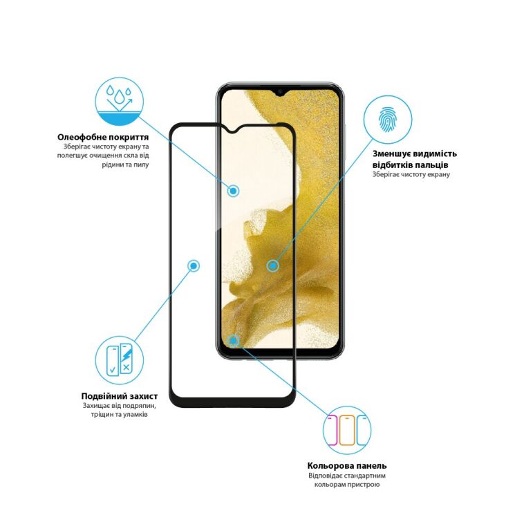 Захисне скло Global Full Glue для Samsung Galaxy M33 (M336) - Black: фото 3 з 4