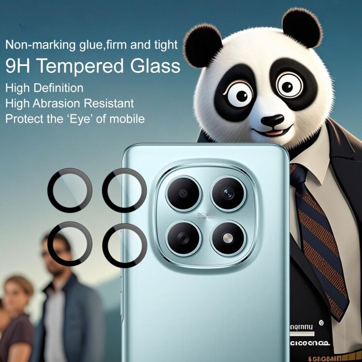 Захисне скло IMAK Install Black Glass Lens для Xiaomi Redmi Note 15 5G / Poco M8 5G - Black: фото 5 з 9