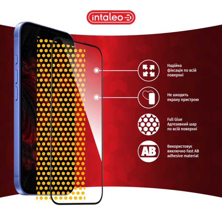 Защитное стекло Intaleo Full Glue для Apple iPhone 16 Plus - Black: фото 8 из 9