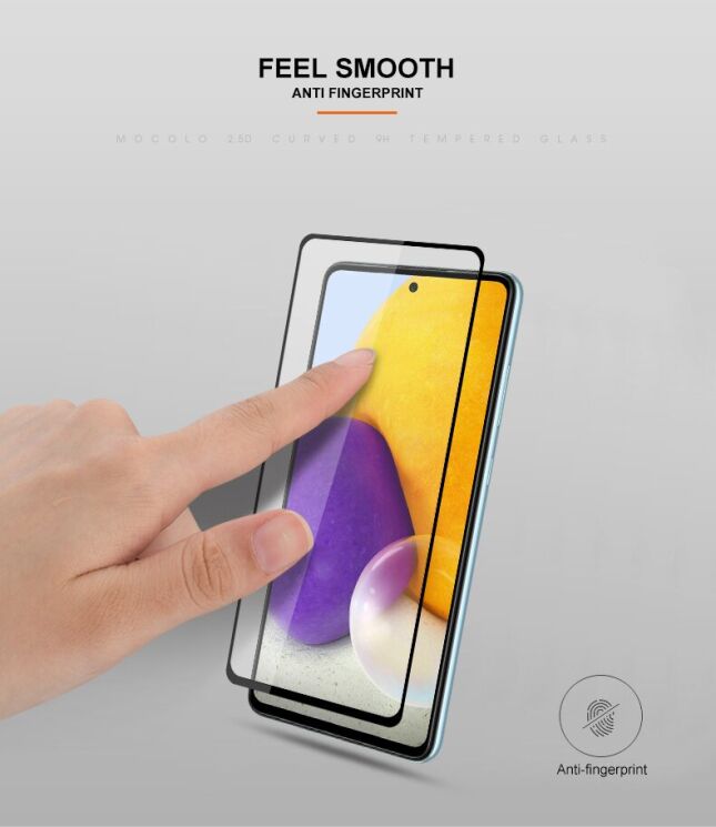 Защитное стекло MOCOLO Full Glue Cover для Samsung Galaxy A73 - Black: фото 8 из 11
