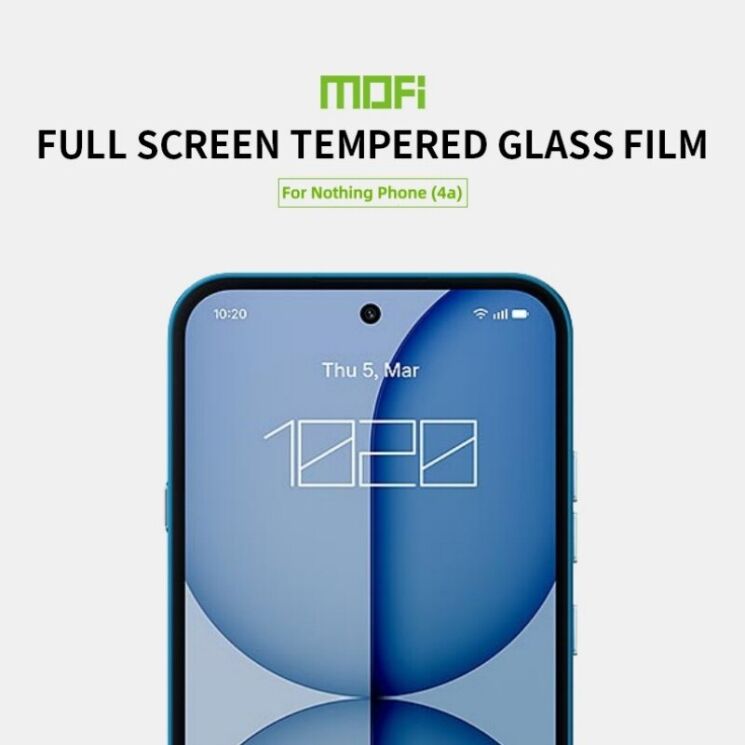 Защитное стекло MOFI Full Glue Protect для Nothing Phone (4a) - Black (411325B) Защитное стекло MOFI Full Glue Protect для Nothing Phone (4a) - Black: фото 2 из 9